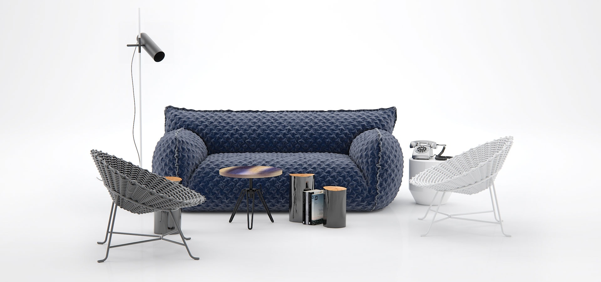 Design Connected 3d Models Of Furniture For Interior Design